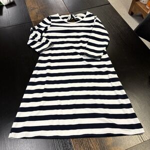 Duffield Lane Blue‎ & White Striped Dress Nautical Classic 4th Of July Women's S